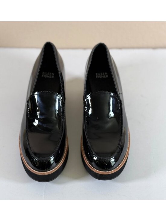 Eileen Fisher | Shoes | Eileen Fisher Black Patent Leather  EILEEN FISHER Harria Patent Leather Platform Loafer Black